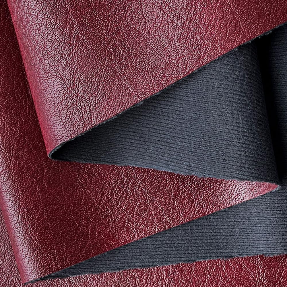 Amazon.com: ONEART | Dark Red Faux Leather Fabric by Separated Amazon.com: ONEART | Dark Red Faux Leather Fabric by Separated